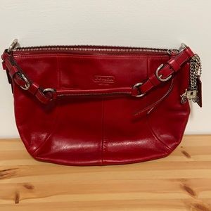 Authentic Coach Red Soho Leather Hobo